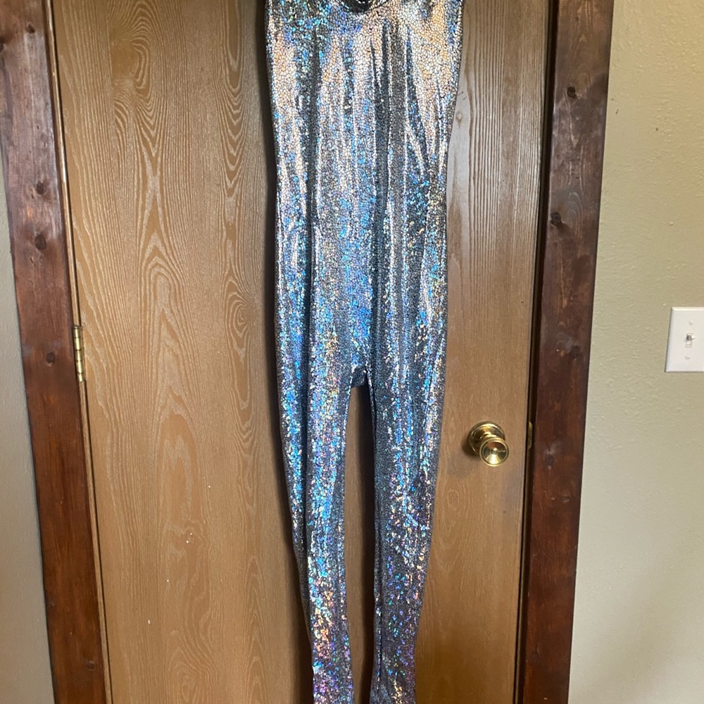 Silver Sequin Jumpsuit